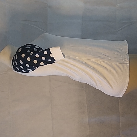 12 pm by Mon Ami polka dot raglan top navy size small - Picture 2 of 5